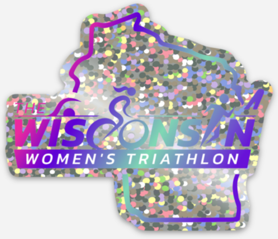 Wisconsin Women's Triathlon Glitter Sticker